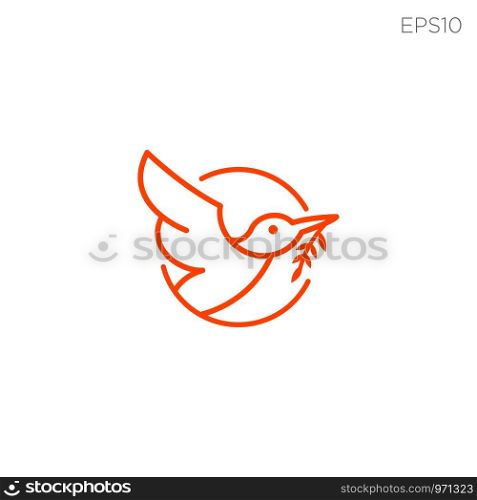 humming bird logo line nature vector icon illustration element isolated. humming bird logo line nature vector icon illustration element