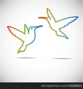 hummingbird vector flying,