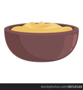 Hummus chickpea icon cartoon vector. Pita bread. Plate olive. Hummus chickpea icon cartoon vector. Pita bread