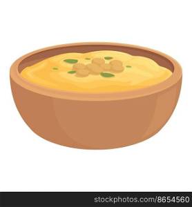 Hummus falafel icon cartoon vector. Pita bread. Bean snack. Hummus falafel icon cartoon vector. Pita bread