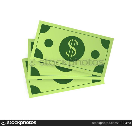 Hundred dollar bill on white background. Money. Vector stock illustration. Hundred dollar bill on white background. Money. Vector stock illustration.