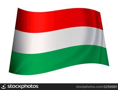 hungarian flag icon from the country nation of hungary