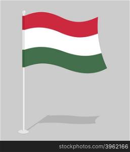 Hungary Flag. Official national symbol of Hungarian state. Traditional Hungarian developing state flag in Europe