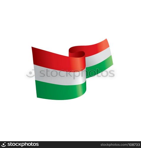 Hungary flag, vector illustration. Hungary flag, vector illustration on a white background