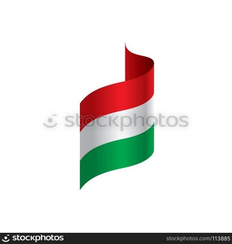 Hungary flag, vector illustration. Hungary flag, vector illustration on a white background