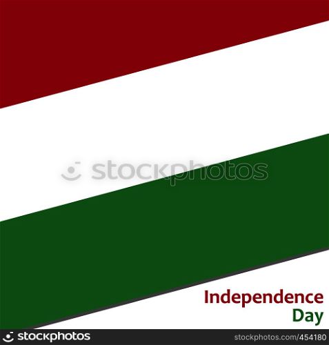 Hungary independence day with flag vector illustration for web. Hungary independence day
