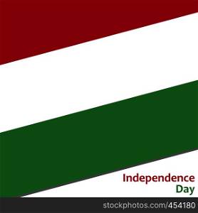 Hungary independence day with flag vector illustration for web. Hungary independence day