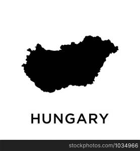 Hungary map icon design trendy