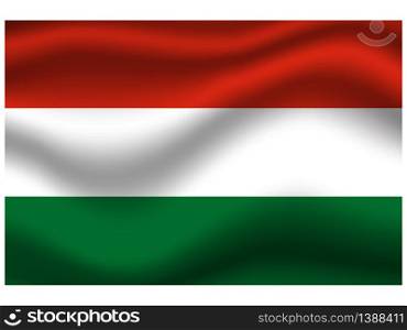 Hungary National flag. original color and proportion. Simply vector illustration background, from all world countries flag set for design, education, icon, icon, isolated object and symbol for data visualisation