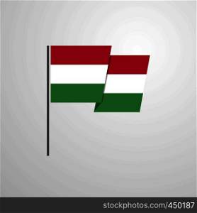 Hungary waving Flag design vector