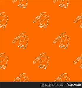 Hungry dinosaur pattern vector orange for any web design best. Hungry dinosaur pattern vector orange