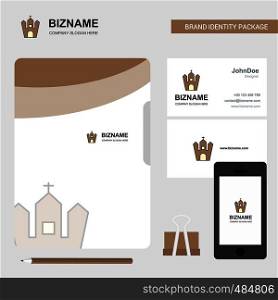 Hunted house Business Logo, File Cover Visiting Card and Mobile App Design. Vector Illustration
