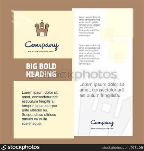 Hunted house Company Brochure Title Page Design. Company profile, annual report, presentations, leaflet Vector Background
