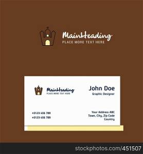 Hunted house logo Design with business card template. Elegant corporate identity. - Vector