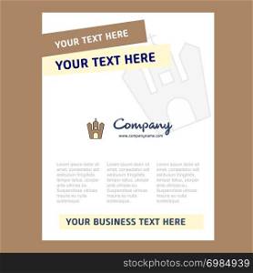Hunted house Title Page Design for Company profile ,annual report, presentations, leaflet, Brochure Vector Background