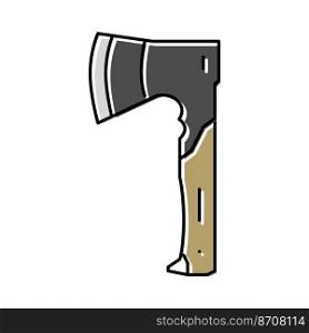 hunter axe tool color icon vector. hunter axe tool sign. isolated symbol illustration. hunter axe tool color icon vector illustration