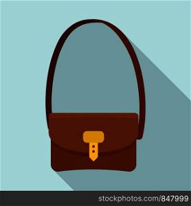 Hunter bag icon. Flat illustration of hunter bag vector icon for web design. Hunter bag icon, flat style