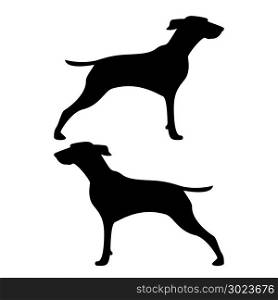 Hunter dog or gundog icon black color