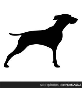 Hunter dog or gundog icon icon black color vector illustration isolated