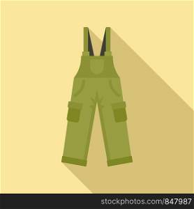 Hunter pants icon. Flat illustration of hunter pants vector icon for web design. Hunter pants icon, flat style