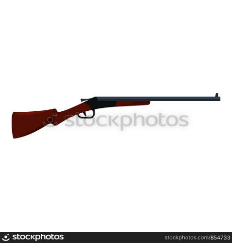 Hunter rifle icon. Flat illustration of hunter rifle vector icon for web design. Hunter rifle icon, flat style