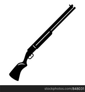 Hunter shotgun icon. Simple illustration of hunter shotgun vector icon for web design isolated on white background. Hunter shotgun icon, simple style