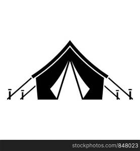 Hunter tent icon. Simple illustration of hunter tent vector icon for web design isolated on white background. Hunter tent icon, simple style