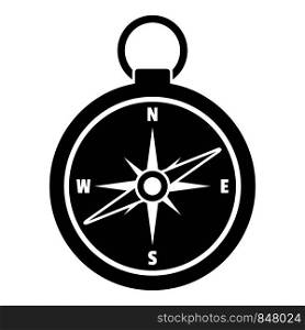 Hunting compass icon. Simple illustration of hunting compass vector icon for web design isolated on white background. Hunting compass icon, simple style