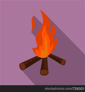 Hunting fire icon. Flat illustration of hunting fire vector icon for web design. Hunting fire icon, flat style