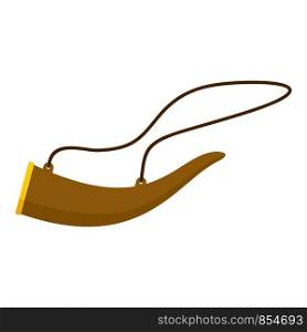 Hunting horn icon. Flat illustration of hunting horn vector icon for web design. Hunting horn icon, flat style