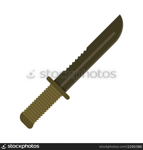 Hunting knife weapon icon. Vector illustration.. Hunting knife weapon icon.