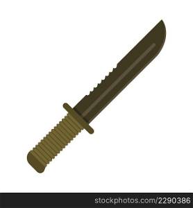 Hunting knife weapon icon. Vector illustration.. Hunting knife weapon icon.