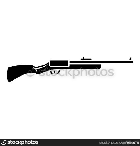 Hunting rifle icon. Simple illustration of hunting rifle vector icon for web design isolated on white background. Hunting rifle icon, simple style