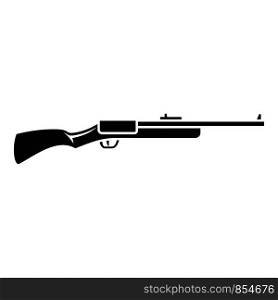 Hunting rifle icon. Simple illustration of hunting rifle vector icon for web design isolated on white background. Hunting rifle icon, simple style