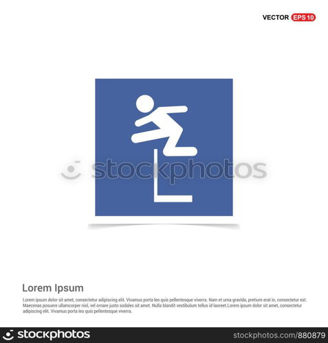 Hurdling Icon - Blue photo Frame