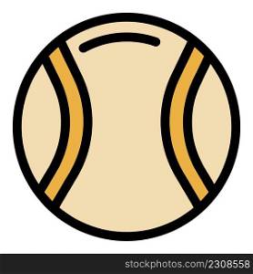 Hurling ball icon. Outline hurling ball vector icon color flat isolated. Hurling ball icon color outline vector