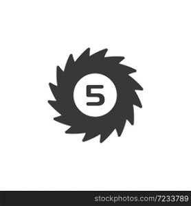 Hurricane. Category five. Fifth rate. Isolated icon. Weather and map glyph vector illustration