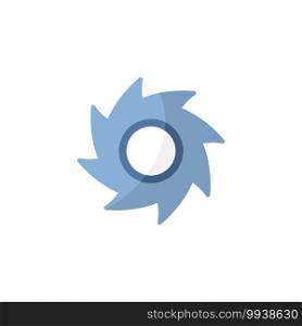 Hurricane. Category four. Flat color icon. Isolated weather vector illustration