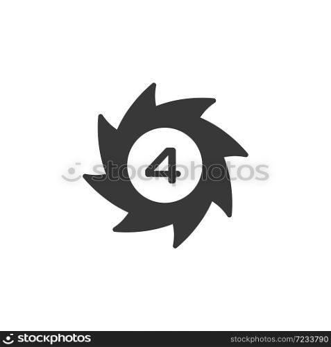 Hurricane. Category four. Fourth rate. Isolated icon. Weather and map glyph vector illustration