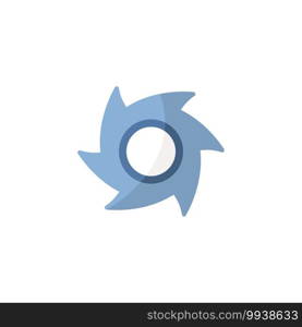 Hurricane. Category three. Flat color icon. Isolated weather vector illustration