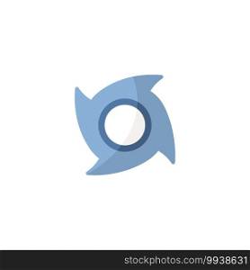 Hurricane. Category two. Flat color icon. Isolated weather vector illustration