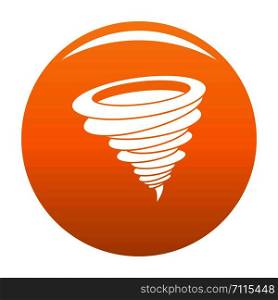 Hurricane icon. Simple illustration of hurricane vector icon for any design orange. Hurricane icon vector orange