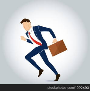 hurry businessman illustration vector