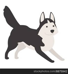Husky character icon cartoon vector. Siberian dog. Happy animal. Husky character icon cartoon vector. Siberian dog
