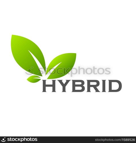 Hybrid car vector icon for web design isolated on white background