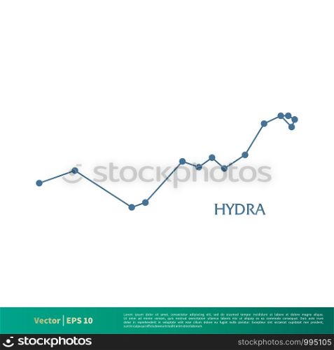 Hydra - Constellation Star Icon Vector Logo Template Illustration Design. Vector EPS 10.
