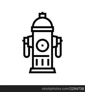 hydrant fire line icon vector. hydrant fire sign. isolated contour symbol black illustration. hydrant fire line icon vector illustration
