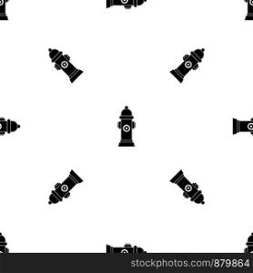 Hydrant pattern repeat seamless in black color for any design. Vector geometric illustration. Hydrant pattern seamless black