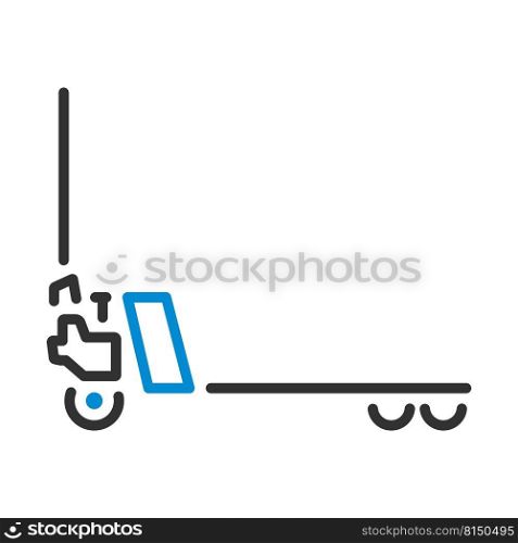 Hydraulic Trolley Jack Icon. Editable Bold Outline With Color Fill Design. Vector Illustration.