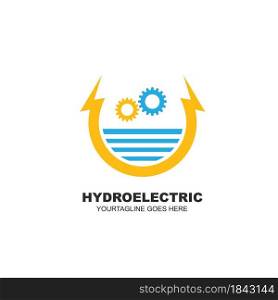 hydro electric power icon vector illustration concept design